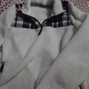 Vera Bradley Cream Sherpa Pullover